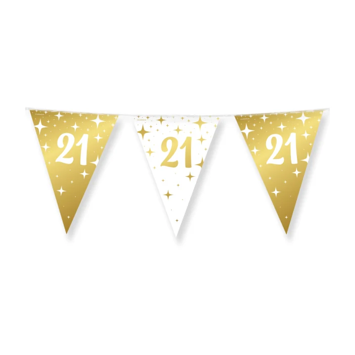 21 Jaar Slinger Wit Goud 10 meter - 20x30 cm