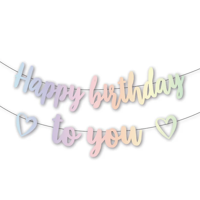 Slinger Happy birthday to you iriserend (2 meter)
