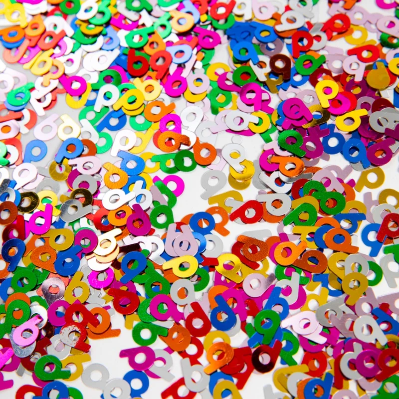 Tafelconfetti Multicolour nummer 9 – 14 gram