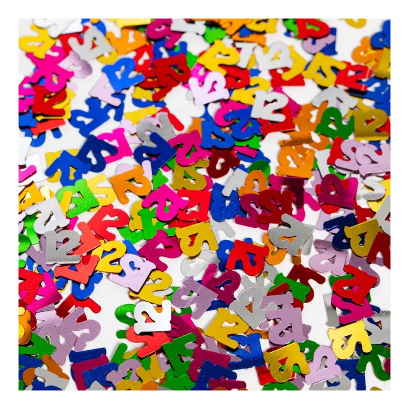 Tafelconfetti Multicolour nummer 12 – 14 gram