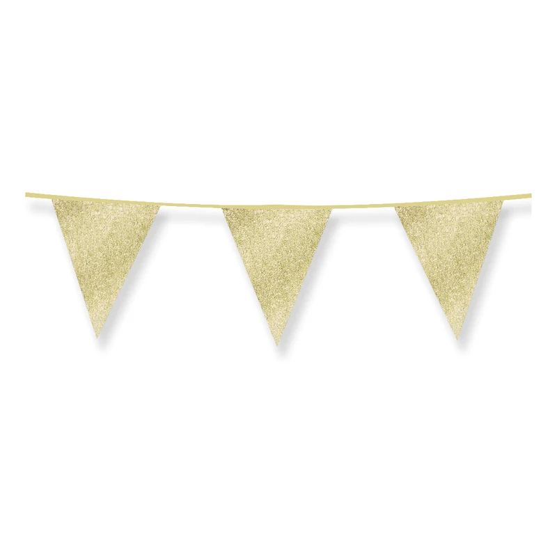Slinger goud met glitters 6 meter 16x20 cm