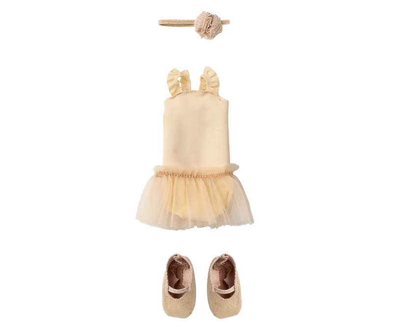 Ballet suit and skirt cream, Size 2