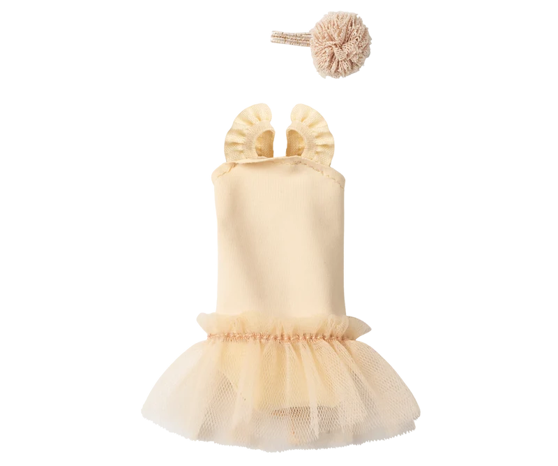 Ballet suit and skirt cream, Size 1