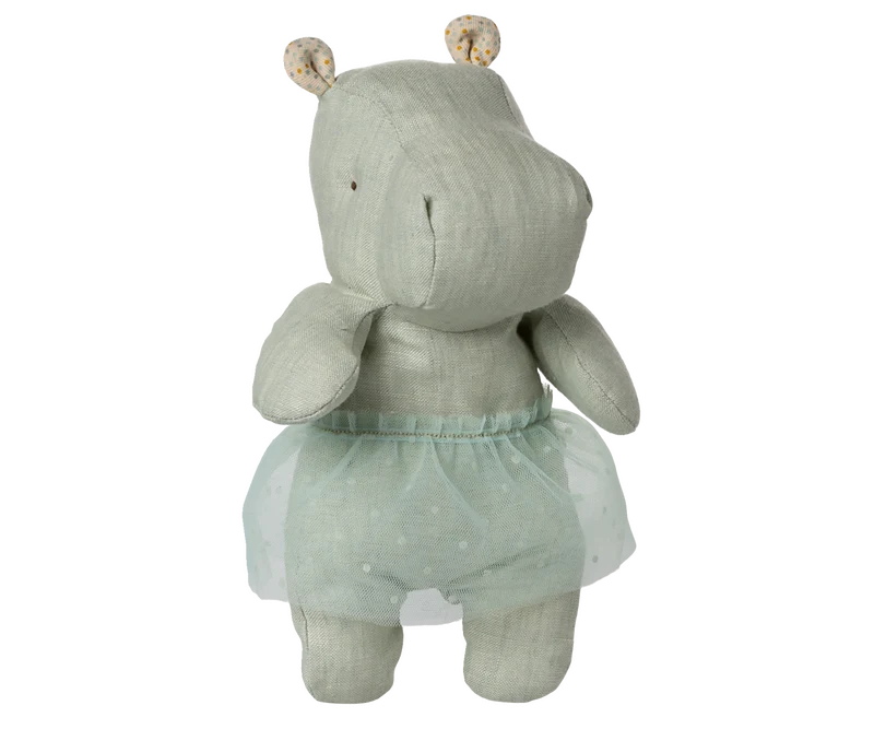 Safari friends, Hippo w. skirt, Small - Mint