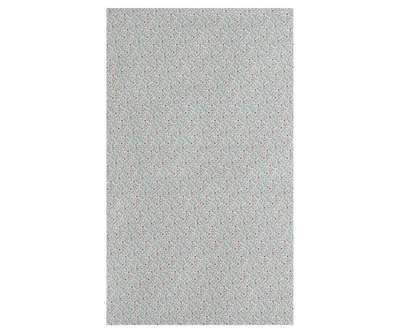 Gift wrap, 10 m - Berry branches - Dusty blue