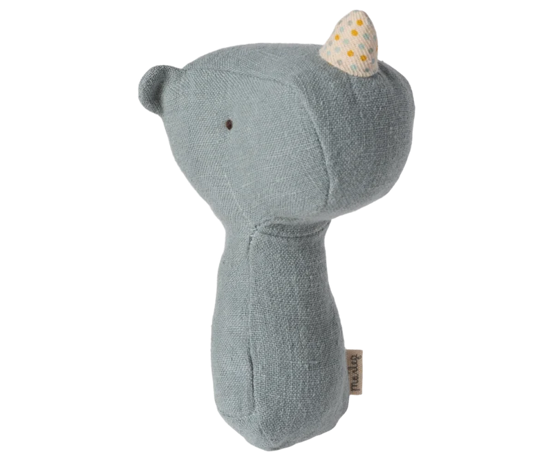 Lullaby friends, Rhino rattle - Dusty blue