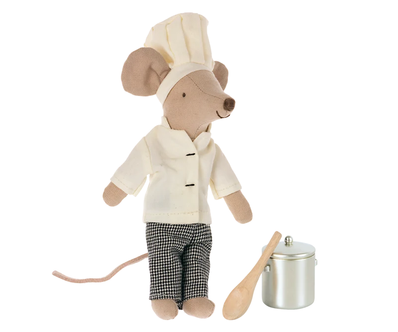 Chef mouse w. soup pot and spoon, Big brother