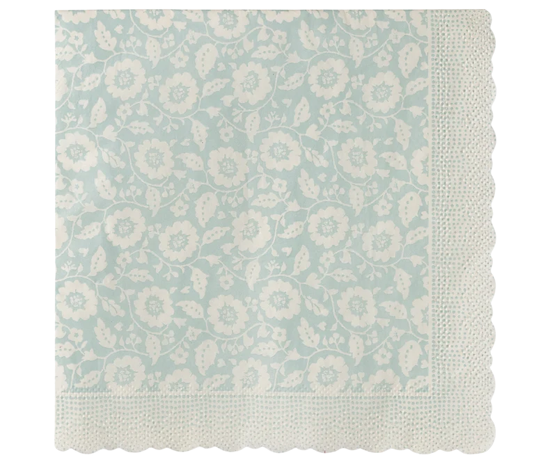 Napkin, Flowers - Mint