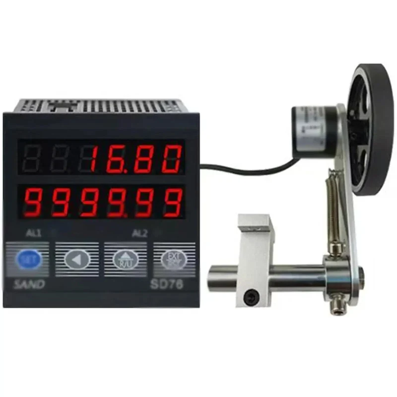 Dead On Target Heavy Duty Digital Cable Measuring Wheel With Precision Rotary Encoder Steel Frame Built Tough For Factory Floor Wire And Fabric Roll Measurements In Feet Meters Or Yards Daily