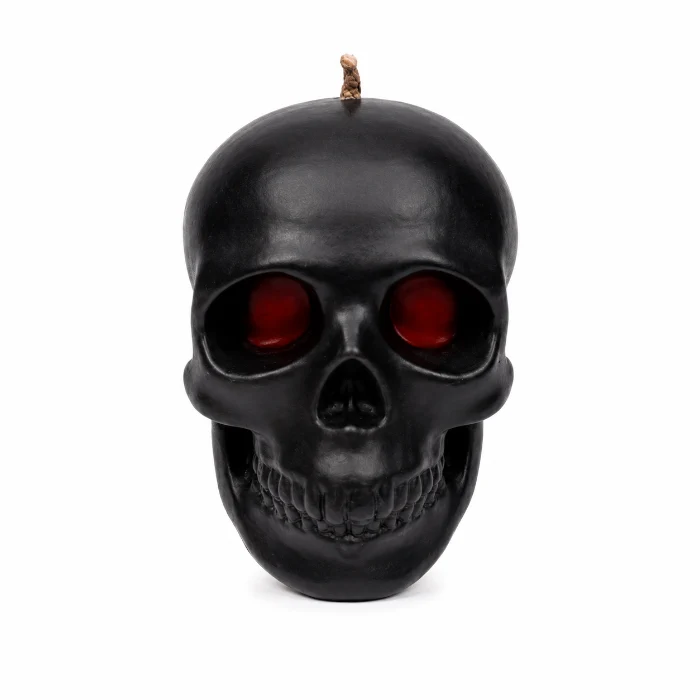 Kaars Halloween schedel zwart