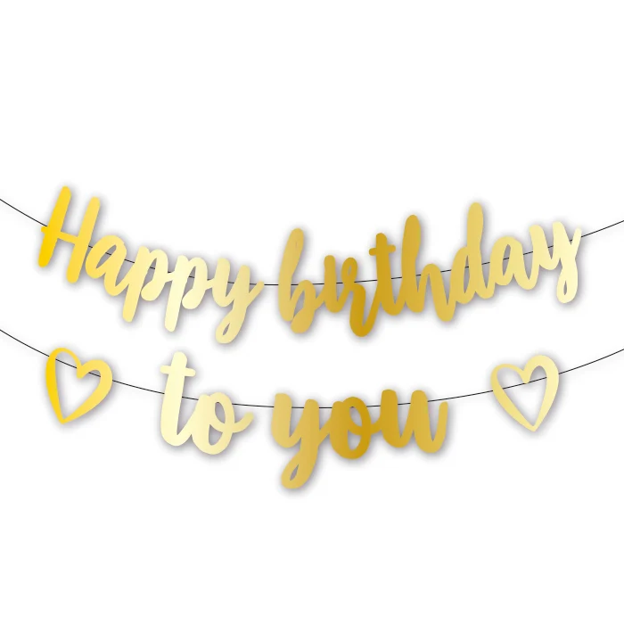 Slinger Happy birthday to you goud (2 meter)