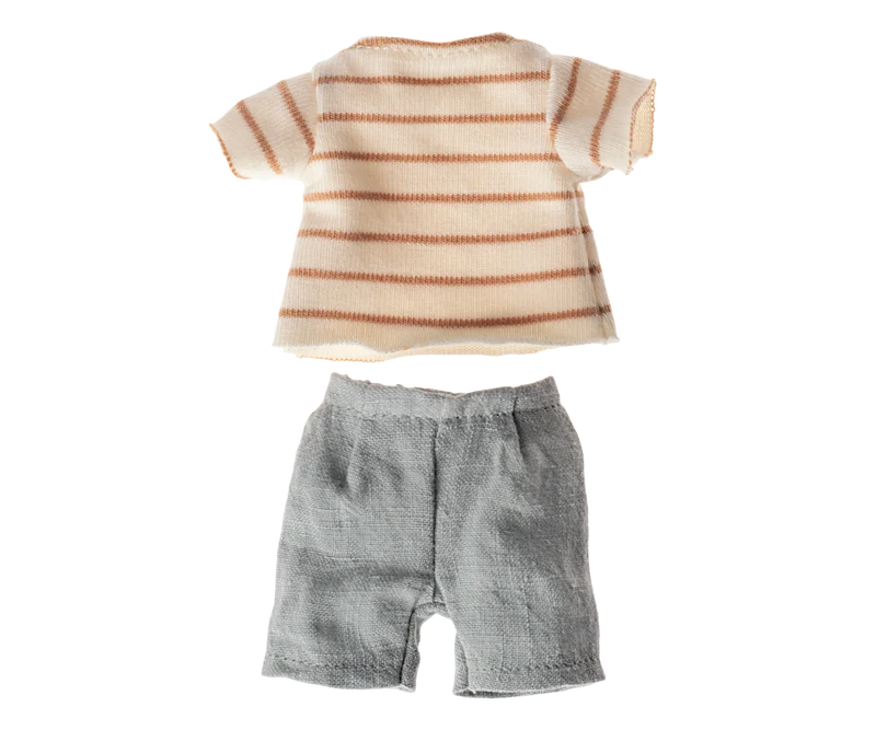 Striped blouse and shorts, Size 1