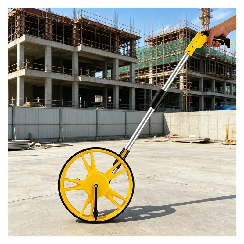 The Real Mccoy Manual Distance Measuring Wheel With Heavy Duty Folding Shaft For Surveyors And Gritty Diy Crews Smooth Rolling Gauge For Measuring Tracks Reliable Tally Stick For Your Gear Bag