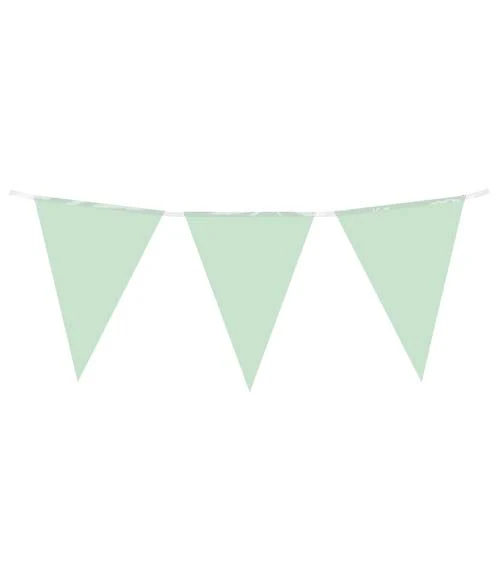 Vlaggenlijn effen Pastel Groen /10m
