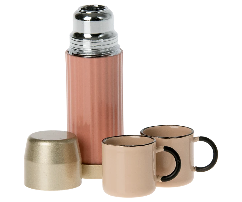Thermos and cups, Mouse - Soft coral