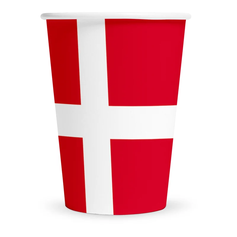 8 Papieren bekers 210 ml – Denemarken