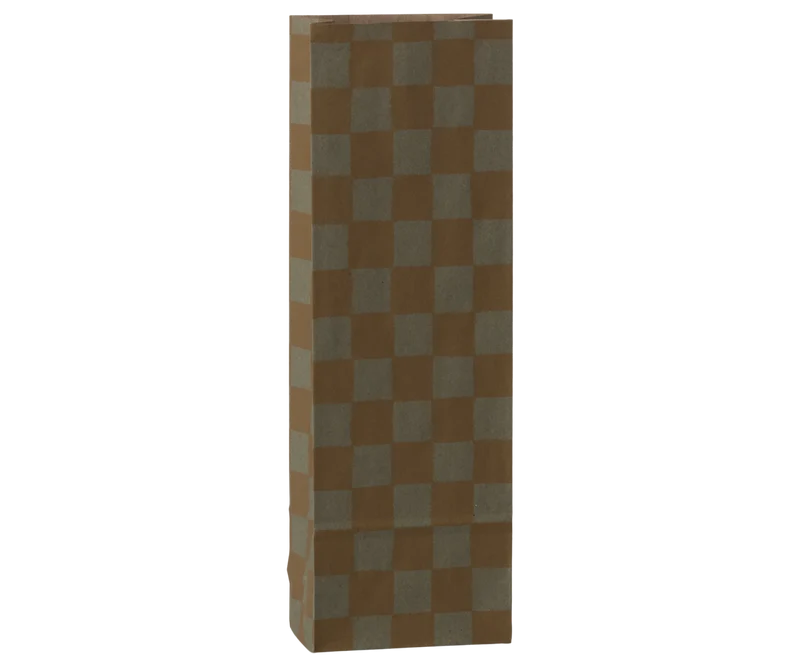 Gift bag, Mini - Checker - Mint/Ocher, 10 pcs.