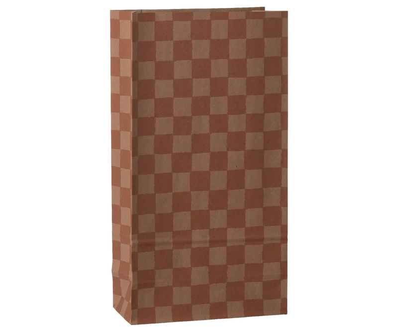 Gift bag, Medium - Checker - Powder/Vintage rose, 10 pcs.