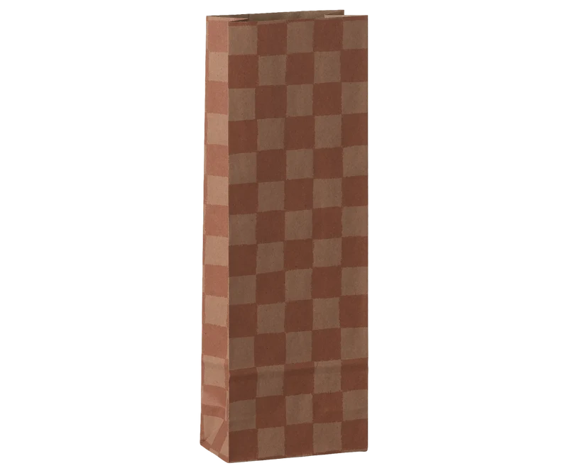 Gift bag, Mini - Checker - Powder/Vintage rose, 10 pcs.