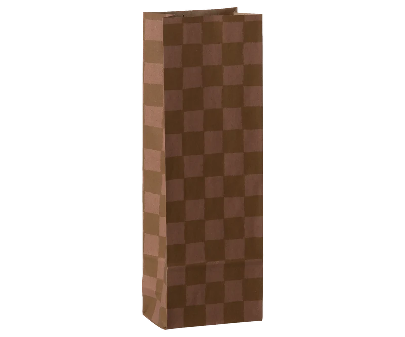 Gift bag, Mini - Checker - Rose/Ocher, 10 pcs.