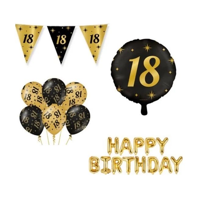 Classy Party 18 jaar verjaardag versiering pakket M