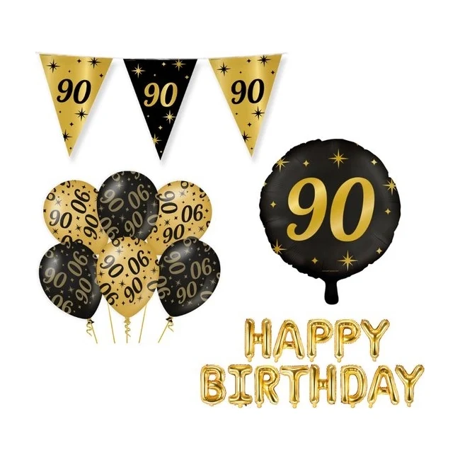 Classy Party 90 jaar verjaardag versiering pakket M