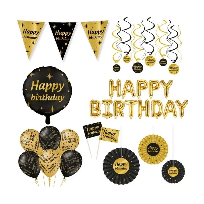 Classy Party Happy Birthday verjaardag versiering pakket XL