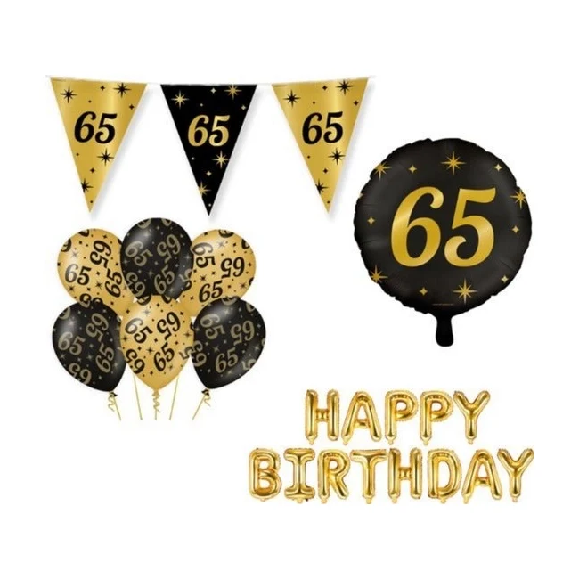Classy Party 65 jaar verjaardag versiering pakket M