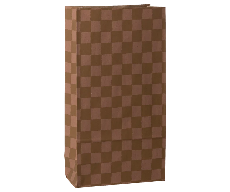 Gift bag, Medium - Checker - Rose/Ocher, 10 pcs.