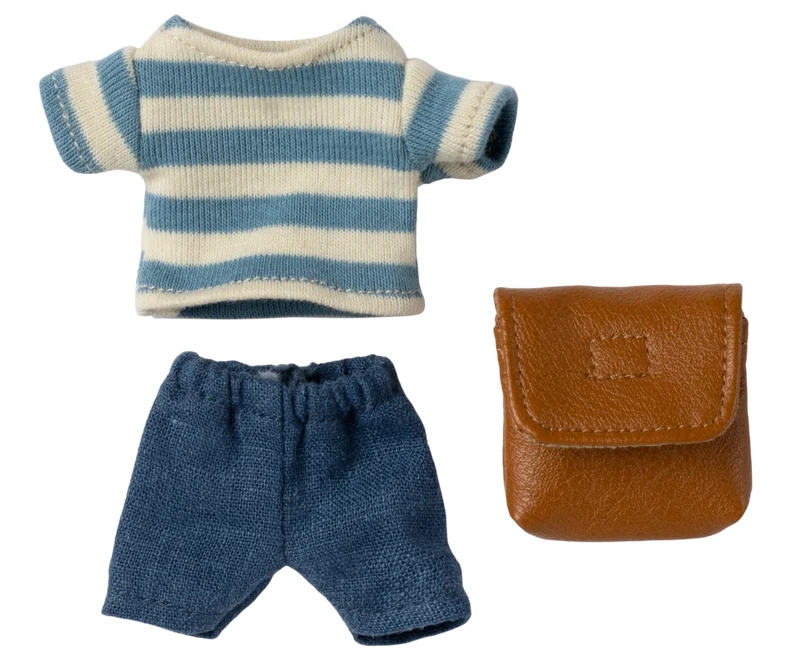 Clothes and bag, Big brother mouse - Brown