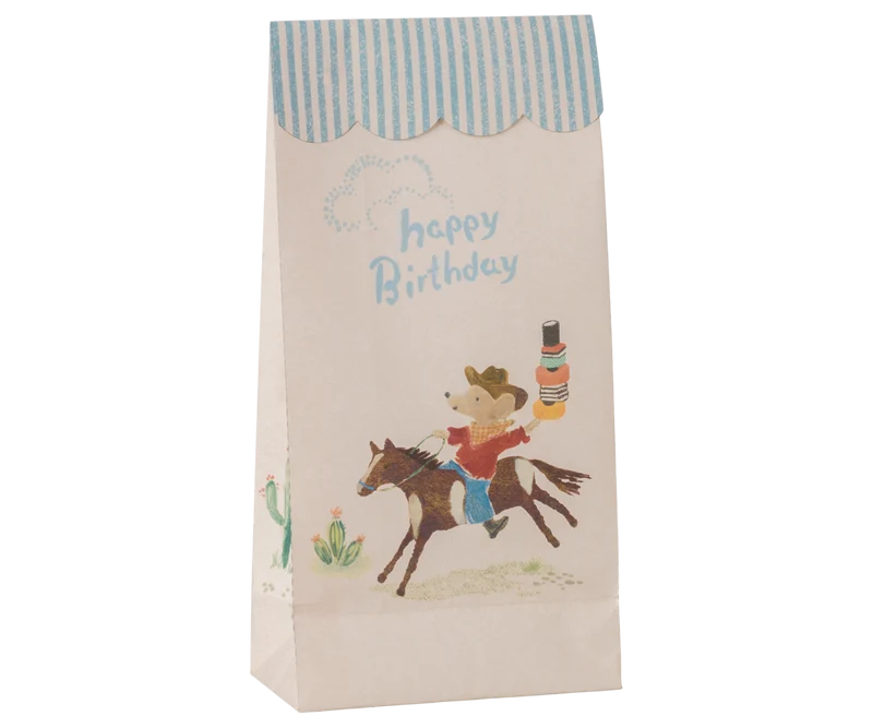 Goodie bag - Happy birthday - Cowboy, 12 pcs.