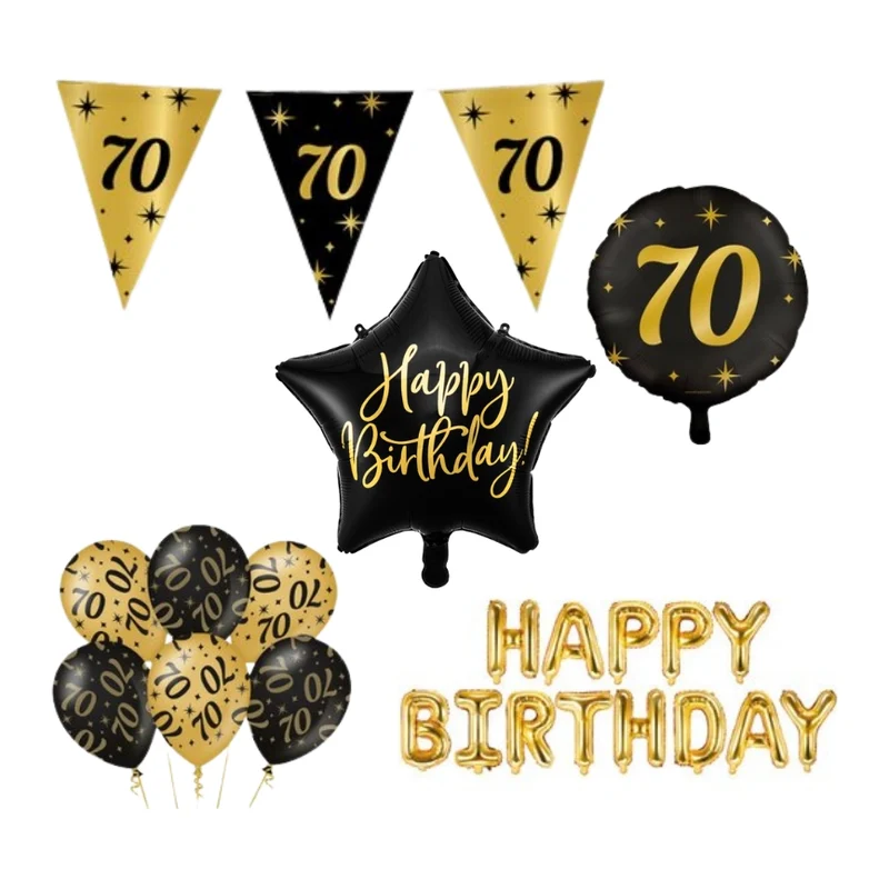 Classy Party 70 jaar verjaardag versiering pakket M2