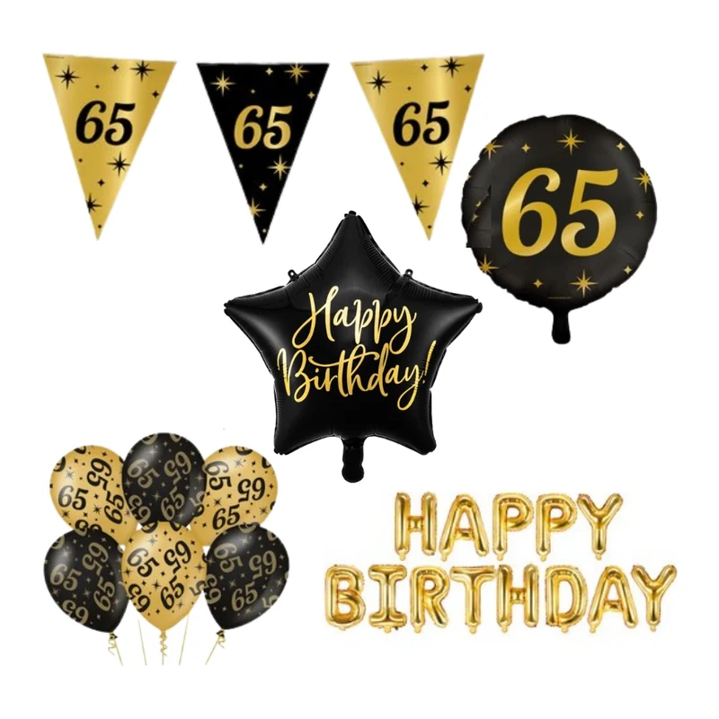 Classy Party 65 jaar verjaardag versiering pakket M2