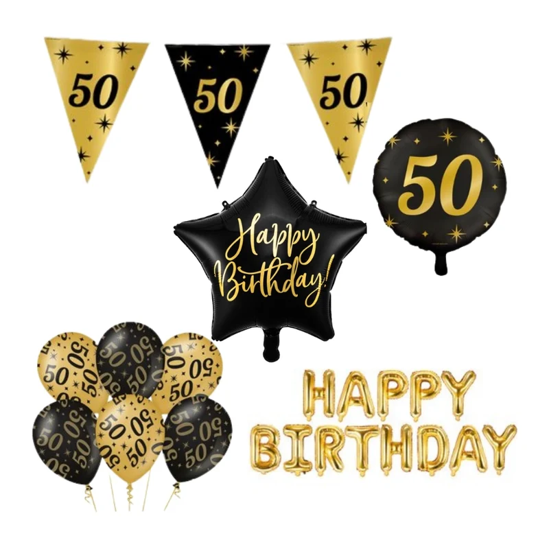 Classy Party 50 jaar verjaardag versiering pakket M2