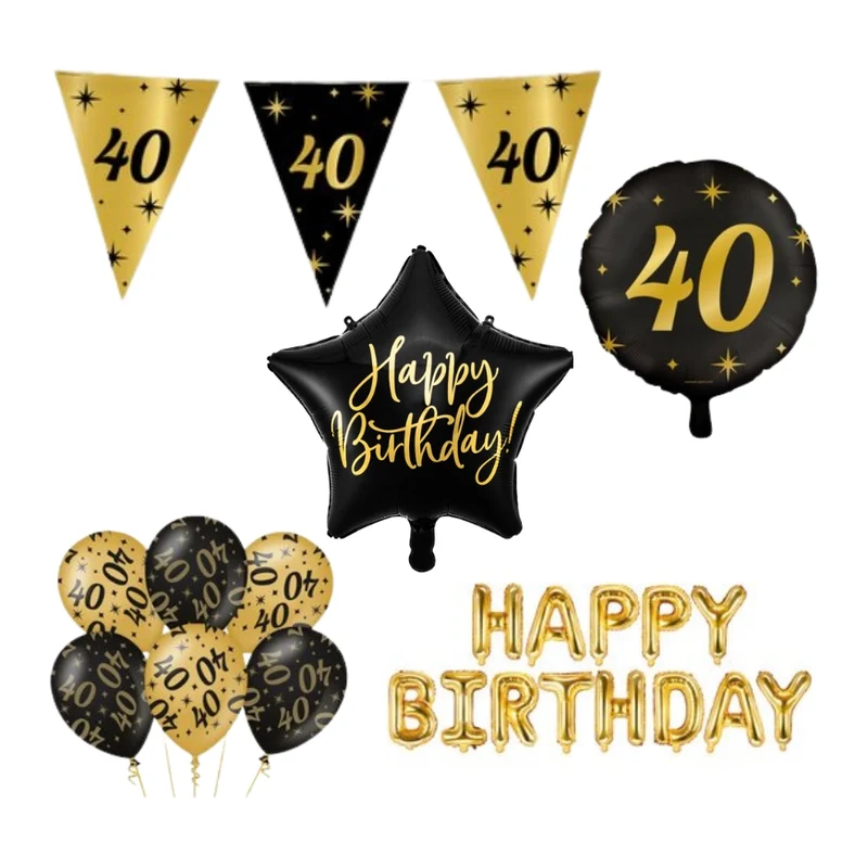 Classy Party 40 jaar verjaardag versiering pakket M2