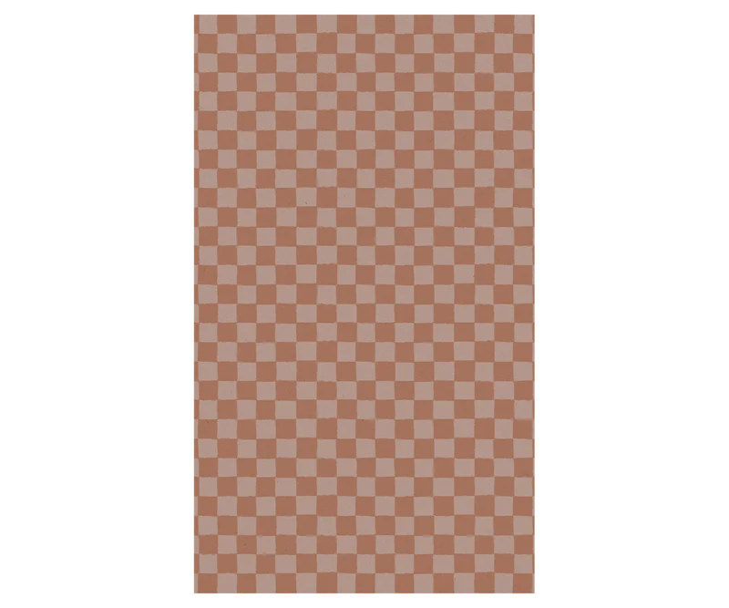Gift wrap, 10 m - Checker - Powder/Vintage rose