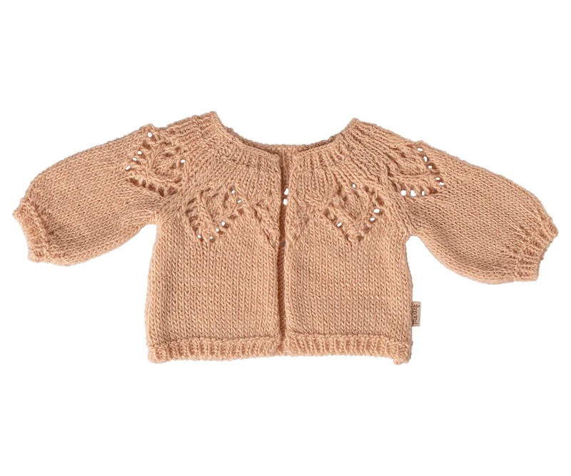 Knitted cardigan, Size 4 - Light rose