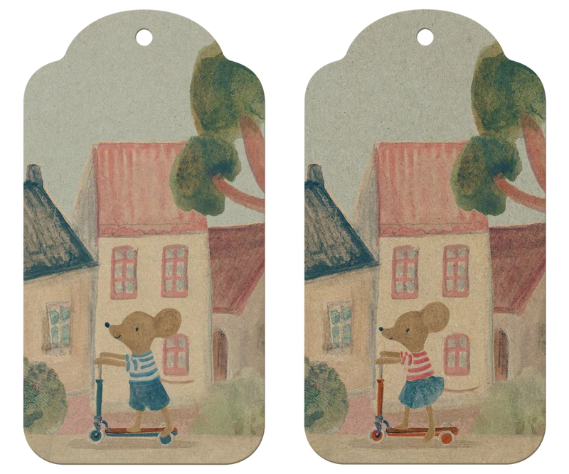 Gift tags, Mouse 12 pcs