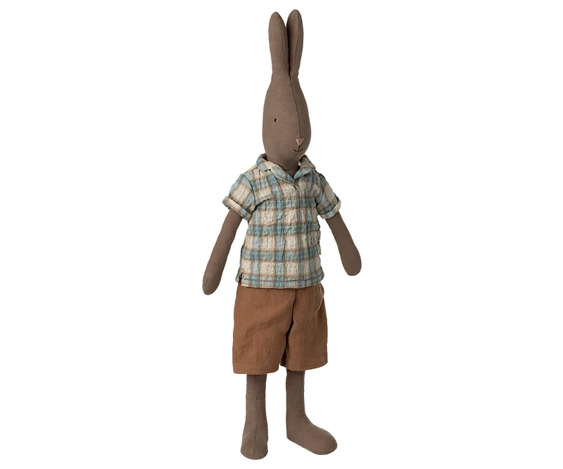 Rabbit, Size 3 - Brown - Shirt and shorts