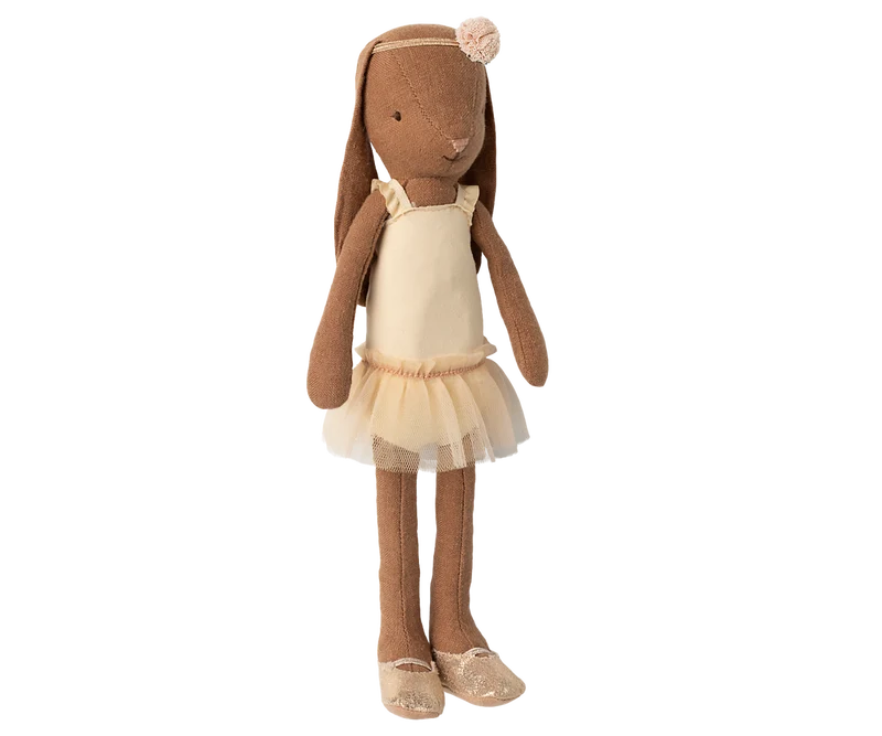Bunny, Size 2 - Chocolate brown - Ballet suit and skirt cream