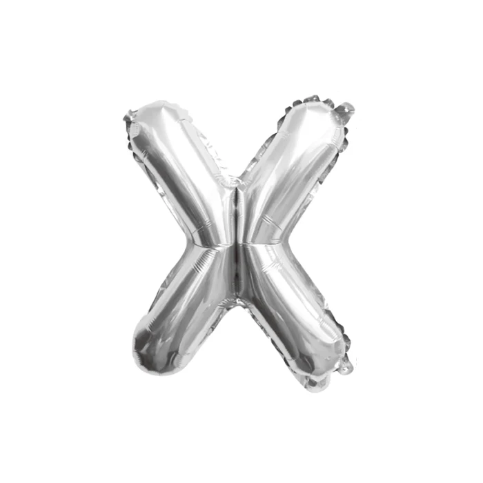 Folieballon Letter X Zilver