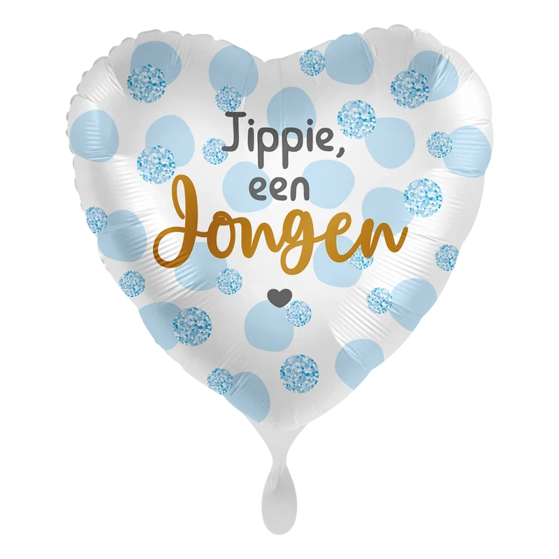 Folieballon Jippie een jongen 45cm