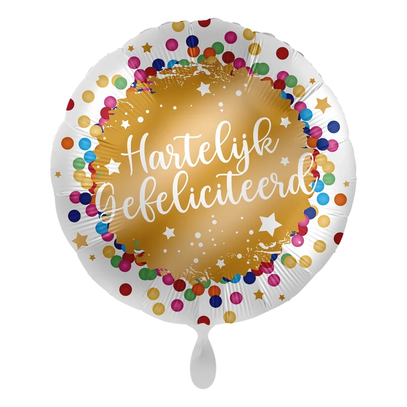 Folieballon Hartelijk gefeliciteerd 45 cm