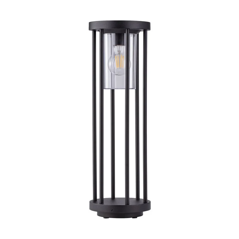Nova Luce ELYSIUM 50 cm hoge, op de bovenkant te monteren buitenpaal, donker antraciet E27 1x12W IP65