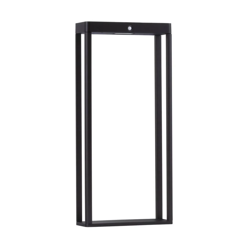 Nova Luce BERNI Buitenpaal van 50 cm, donker antraciet, LED 2W 108lm 3000K IP65, zonnecel, PIR-sensor