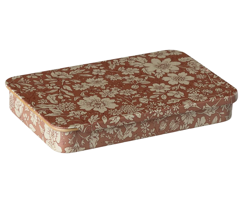 Metal box w. sliding lid, Blossom - Heather