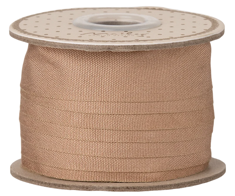 Ribbon, W: 18 mm x L: 10 m - Soft brown