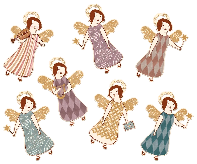 Gift tags, Angels, 14 pcs.