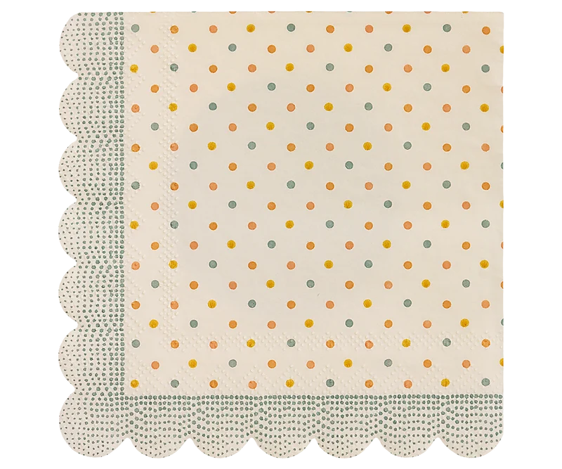 Napkin, Multi Dots - Blue