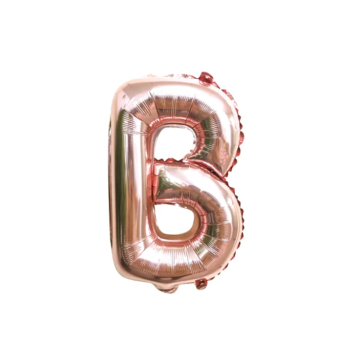 Folieballon letter B roségoud - 35 cm
